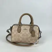 NWT Coach Mini Rowan Crossbody Bag In Blocked Signature Canvas CW330