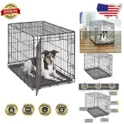 Portable 30-Inch Dog Crate with Rubber Feet & Quick Assembly - Ideal for Travel