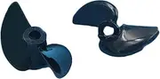 LUMIXE 5pairs CW CCW 2-Blade Propeller High Efficient PC Black Paddle Dia 30/32/34mm Apewrture 3mm Semi-Immersed Prop for RC Model Boat Boat Propeller (Color : Dia 30mm)