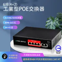 在飛比找PChome24h購物優惠-【亞霸】6埠 (4+2) PoE 網路交換機Switch網路