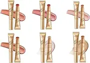 Xlorehinory Sculpt Tape & Blush Tape Duo - 2 in 1 Blush & Bronzer Liquid Contour & Blushs Wand, Waterproof Lightweight Long-Lasting Creamy Makeup Stick with Applicator (Highlighter set)