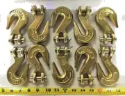 10) 3/8 chian hook CHAIN END CLEVIS 3/8" GRAB HOOK LOGGING TOWING EQUIPMENT G70
