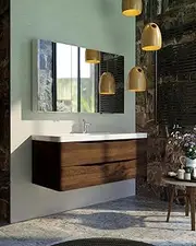 Belbagno Ancona Wall Hung Bathroom Vanity 1200mm Rose Wood