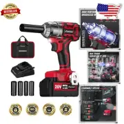 20V Brushless Cordless Impact Wrench - 370ft-lbs Torque, Lightweight Design