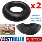 2X Inner Tube Air Pneumatic Wheel Trolley Cart Tyre For Lawn Mowers Wheelbarrows