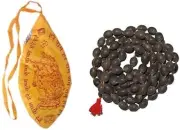 Religious Jholi Bag+ Japa Mala 108 Lotus Seeds Kamal Gatta Goddess Laxmi Diwali
