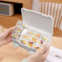 在飛比找蝦皮購物優惠-藥盒 藥盒分裝盒 日本藥盒便攜一日三餐隨身密封藥品分裝盒子迷