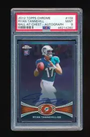 PSA 9 RYAN TANNEHILL 2012 TOPPS CHROME *ON CARD* AUTOGRAPH AUTO RC SSP SP *MINT*