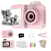 Kids Camera Instant Print,Kids Digital Camera 1080P HD Dual-Lens Selfie,Insta...