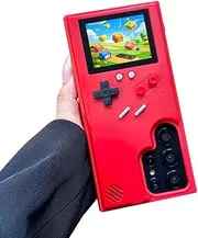 ERAKOLE Game Phone Case for Samsung Galaxy S20, Nostalgic Game Case for Samsung Retro Playable Gaming Design, Shockproof Classic Creative Funny, Red