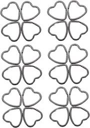 DOITOOL Practical DIY Key Ring Heart Shape Key Chain Rings for Necklace Bracelet Ankle