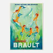 Galrie Brault Lemonade Vintage Advertising Poster Retro Framed Art Print for Home Decor, Poster Only, 50 x 70cm (20 x 28inch)