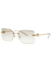 Tiffany & CO. Rimless Rectangle-frame Sunglasses - Gold One Size