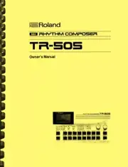 Roland TR-505 Rhythm Composer OWNER'S MANUAL