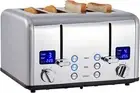 4 Slice Toaster, Ultra-Clear LED Display & Extra Wide Slots, Dual Control Panels