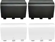4 Pcs Battery Cover Replacement for Xbox Series X/S, Battery Back Shell Covers Compatible with Xbox Series X/S Controller[NOT for Xbox One/One S/One X Controller](Black&White)