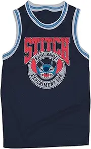 [Disney] Mens Lilo and Stitch Shirt - Ladies Classic Lilo and Stitch Baseball Jersey Lilo and Stitch Mesh Jersey
