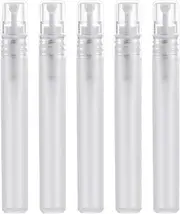 5pcs 10ml Perfume Atomizers Refillable, Matte Plastic Small Spray Bottles for Travel Fine Mister Empty Spritzer Bottles for Hair Face Plants