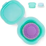 AIDIMMING Shampoo Bar Holder,Travel Soap Case is Perfect for Holding Round Soap, Silicone Soap Bar Container with Drainage Pad, Bar Soap Box with Lid (Green)
