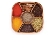 Plastic Masala Dabba 7 Spice Indian Strong Storage Box 1000ml (Multicolor)