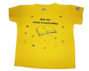 Size 5 Yellow Ask Me What I Read Today T-Shirt