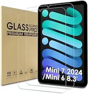WD&CD [2 Pack] Screen Protector Compatible with iPad mini (2024), [HD Clarity] [9 Hardness] Tempered Glass Compatible for iPad mini (2024) Compatible for iPad Mini 2021, 8.3''