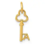 14k Key Letter A Initial Charm Bracelet Necklace