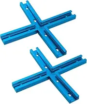 POWERTEC 71698 3" T-Track Intersection Kit with Predrilled Mounting Holes, For Universal T track, T Track Accessories for Woodworking Jigs and Fixtures