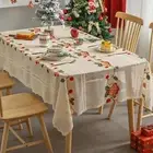 Christmas Tablecloth Square 55x55 inch for Christmas Parties Table Decor