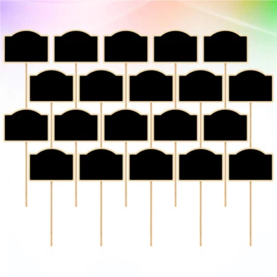 20 Pcs Small Blackboard Insert Garden Flower Labels Mini Chalkboard Toppers
