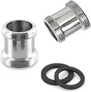 2pcs Brass Faucet Adapter, 22mm Male to 21mm Male NPT Thread, Tap Aerator Connector for Sink Faucet Aerator Water Purifier Adapter Aerator