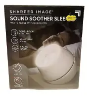 Sharper Image Sound Soother Sleep White Noise With LED Glow Tone & Pitch Control