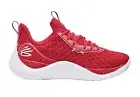 Men Under Armour Team Curry 10 Basketball Shoes Size 8 Red White 3026624 600
