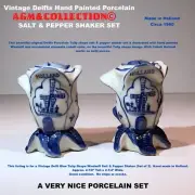 Delfts Blue Porcelain “TULIP flower” SALT & PEPPER SHAKER SET