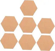 FIXOSHEE Hexagonal Cork Board Self-Adhesive Textured Tile Bulletin Board for Office Home DIY Photo Display Wall