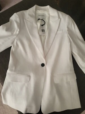 New Sportscraft Brianna Blazer White Linen size 8 RRP$369.95