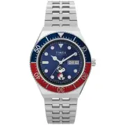 Timex M79 Automatic x Peanuts Masked Marvel Snoopy 40mm Blue Unisex Watch - Bran