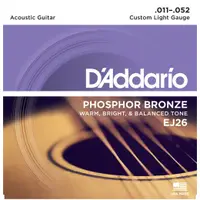 在飛比找蝦皮商城優惠-D'Addario EJ26 磷青銅民謠吉他弦 11-52【