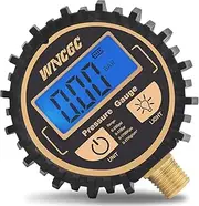 WNCGC Digital Tire Pressure Gauge with 1/4" NPT Bottom Connector, Air Pressure Gauge for Car Tire, 0-250 PSI, Resolution 0.1 PSI