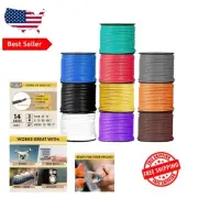 10 Color Assorted 14 Gauge Copper Clad Aluminum Wire - 100 Ft Rolls for Versa...