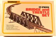 Vintage TYCO 17 PIECE BRIDGE AND TRESTLE SET HO SCALE #2924