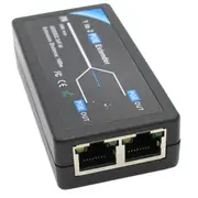 2 Ports POE Extender PoE-Powered Ethernet Switch Repeater 100m 1 in 2 Out IEEE 802.3af/at Security Camera Cat5/6 Cable