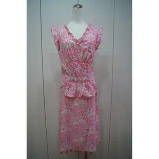 日系品牌 Jill Stuart 粉色彩花套裝 (無袖上衣+裙子) 特價 7800