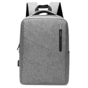 Anti Theft Usb Backpack For Business & School Gray Backpacks