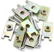 sourcingmap 8Pcs 6mm Thread Dia Universal Car License Plate Fairing Fastener Bolts Clips Kit w Screw