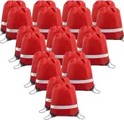BeeGreen 20|30|40 Pieces Drawstring Backpack Bags Cinch Sack with 20 Red