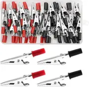 60 PCS Metal Alligator Clips Electrical Test Clamps, Electrical Test Cable for