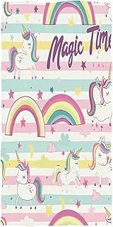 RPLIFE Cute Unicorns Rainbows Beach Towels, Microfiber Sand Free Beach Towel-Quick Dry for Men Women