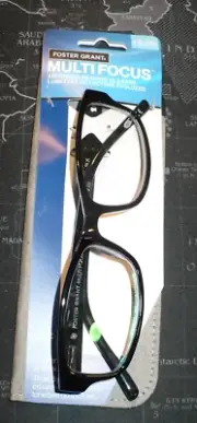 Foster Grant Multi Focus Advanced Readers James Black Glasses +2.00 Computer