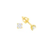 Alora 14ct Gold 1/2 Carat Tw Lab Grown Diamond 4 Claw Stud Earrings